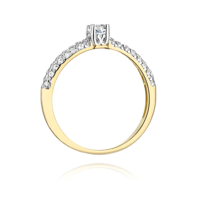 Gold Ring 585 mit Diamant Diamant Diamant 0.36ct