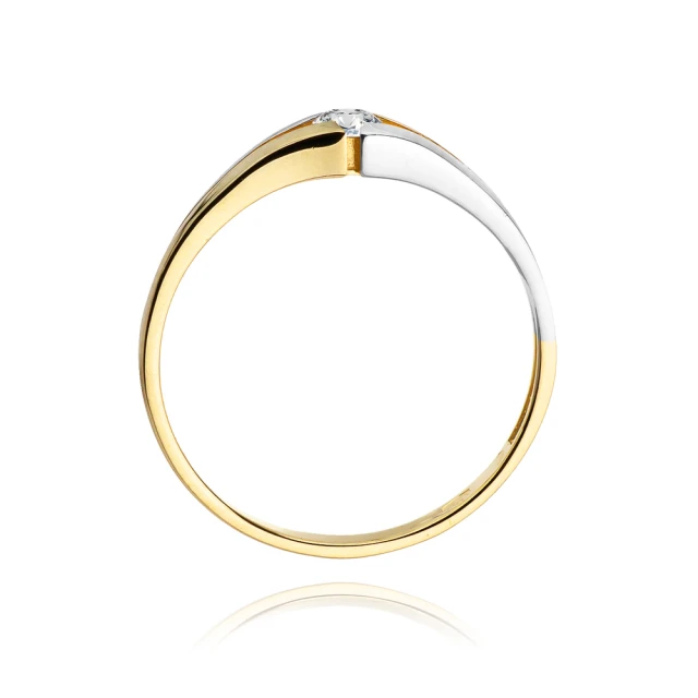 Gold Ring 585 mit Diamant Diamant Diamant 0.08ct