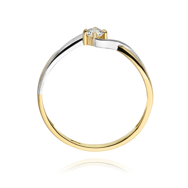 Gold Ring 585 mit Diamant Diamant Diamant 0.10ct