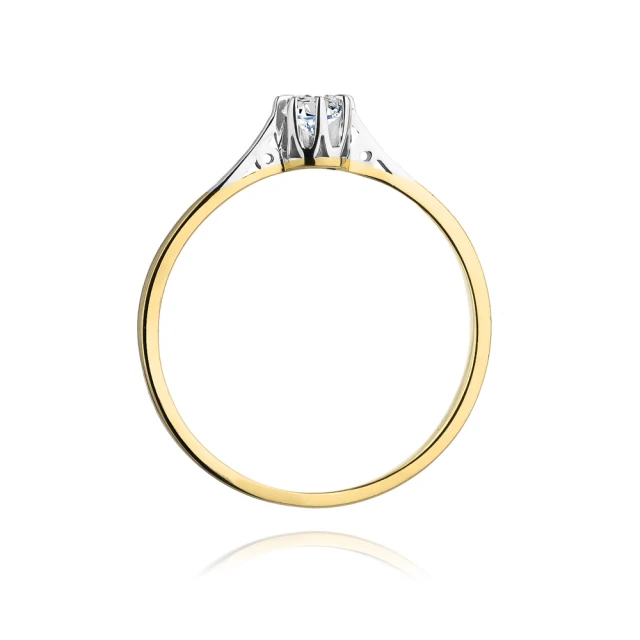 Gold Ring 585 mit Diamant Diamant Diamant 0.08ct