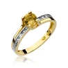 Złoty pierścionek z diamentem EY-106 cytryn