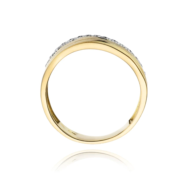 Gold Ring 585 mit Diamant Diamant Diamant 0.09ct