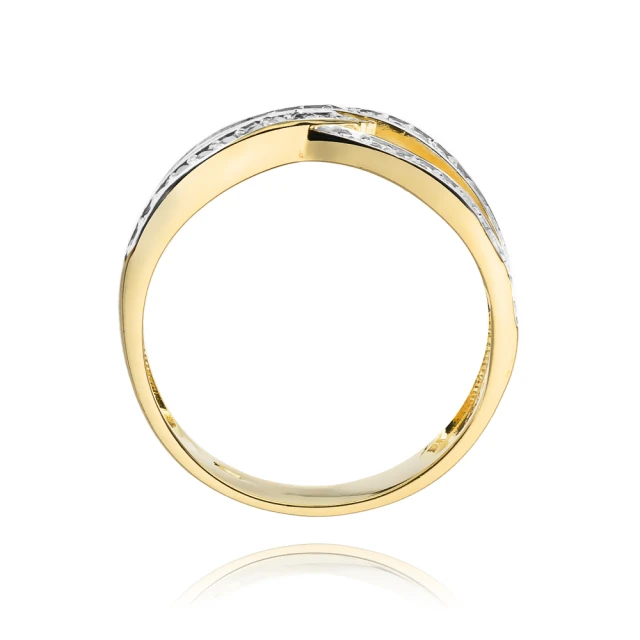 Gold Ring 585 mit Diamant Diamant Diamant 0.27ct