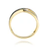 Złoty pierścionek z diamentem EY-215 czarne brylanty | ERgold