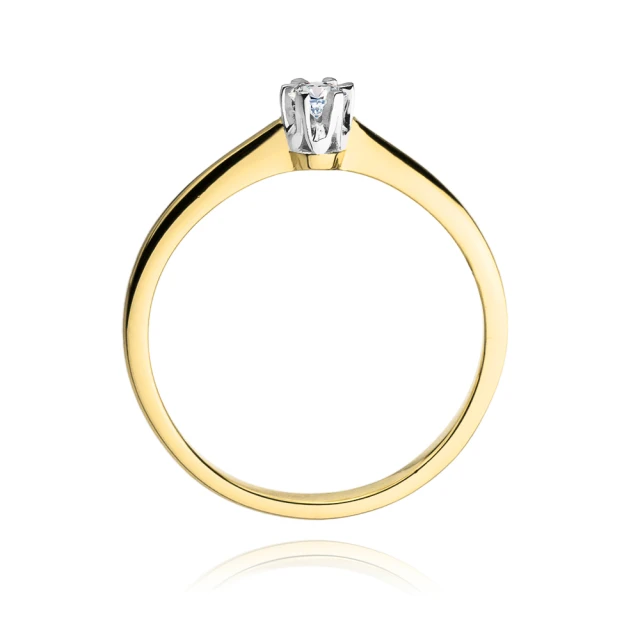 Gold Ring 585 mit Diamant Diamant Diamant 0.10ct