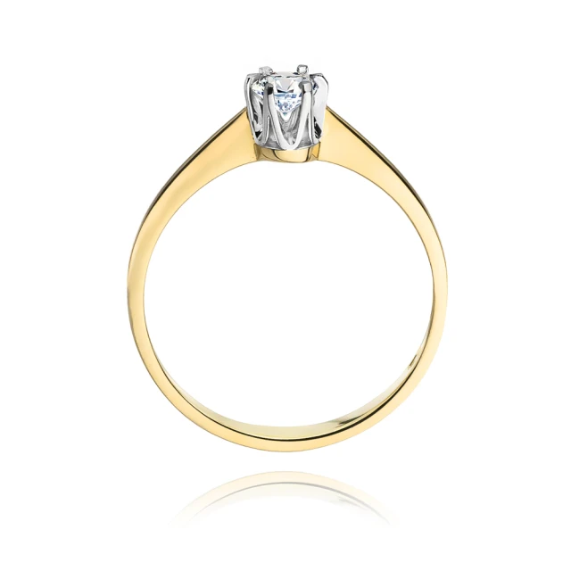 Gold Ring 585 mit Diamant Diamant Diamant 0.20ct