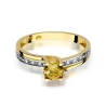 Złoty pierścionek z diamentem EY-106 cytryn