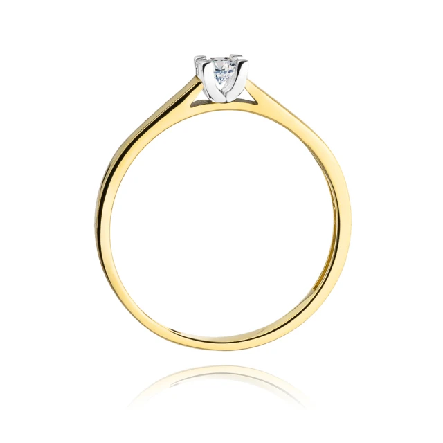 Gold Ring 585 mit Diamant Diamant Diamant 0.08ct