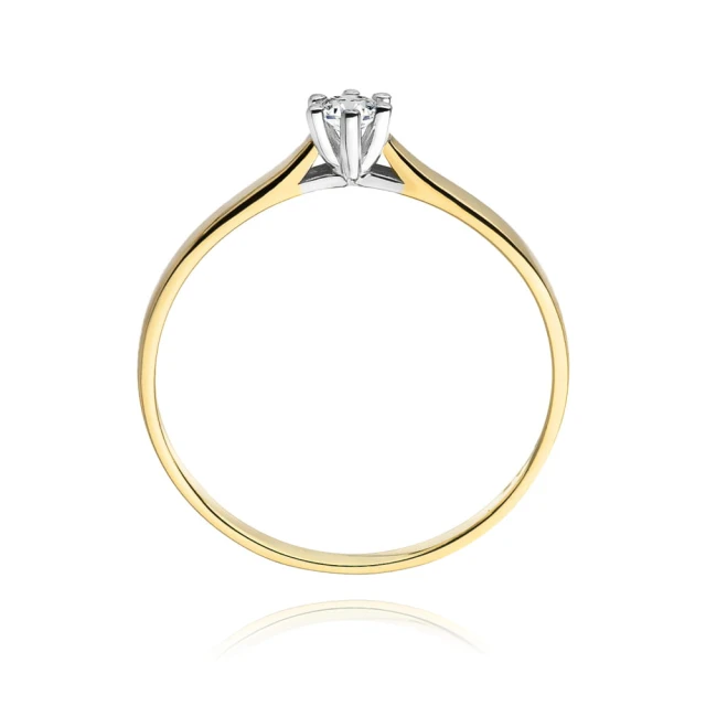 Gold Ring 585 mit Diamant Diamant Diamant 0.08ct