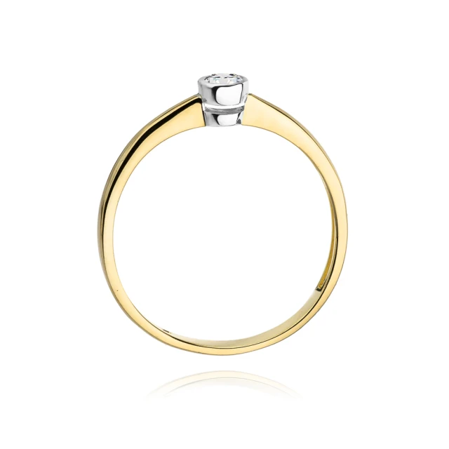 Gold Ring 585 mit Diamant Diamant Diamant 0.08ct