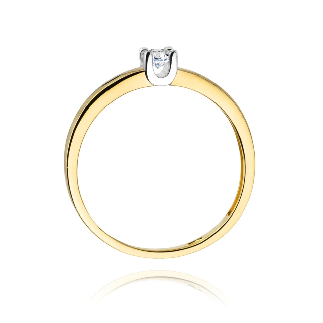 Gold Ring 585 mit Diamant Diamant Diamant 0.08ct