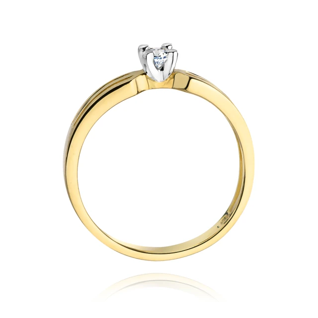 Gold Ring 585 mit Diamant Diamant Diamant 0.08ct