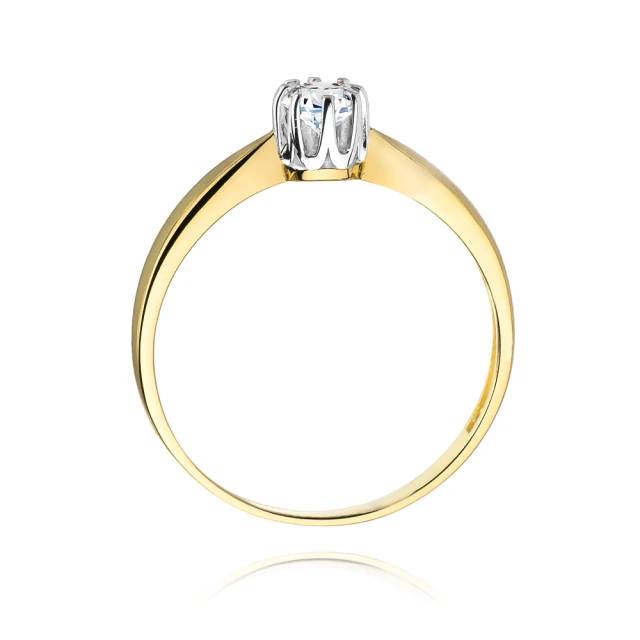 Gold Ring 585 mit Diamant Diamant Diamant 0.15ct