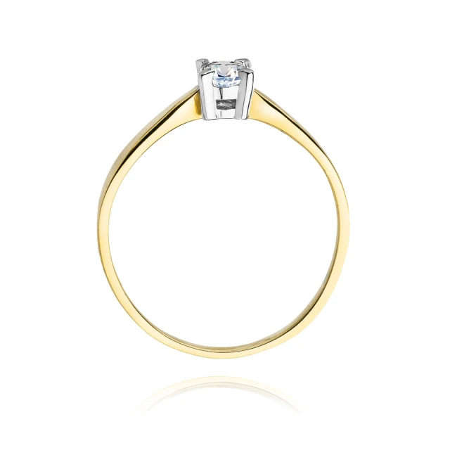 Gold Ring 585 mit Diamant Diamant Diamant 0.20ct