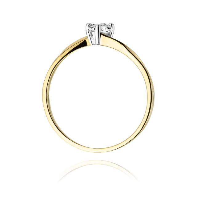 Gold Ring 585 mit Diamant Diamant Diamant 0.20ct