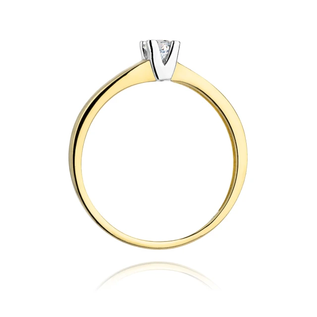 Gold Ring 585 mit Diamant Diamant Diamant 0.12ct