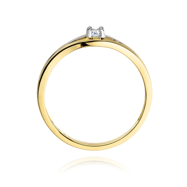 Gold Ring 585 mit Diamant Diamant Diamant 0.10ct