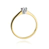 Złoty pierścionek z diamentem EY-256 0,15ct | ERgold