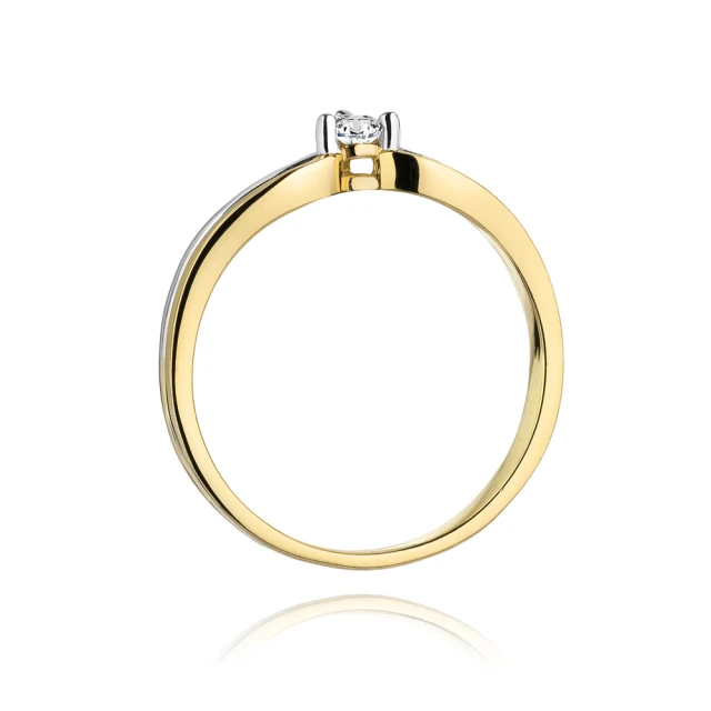 Gold Ring 585 mit Diamant Diamant Diamant 0.15ct