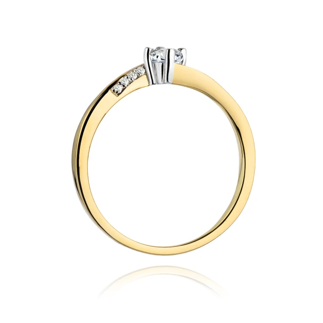 Gold Ring 585 mit Diamant Diamant Diamant 0.19ct