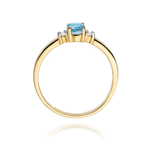 Goldring 585 mit Diamanttopaz 0,50ct