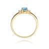 Złoty pierścionek z diamentem EY-264 topaz | ERgold