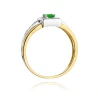 Złoty pierścionek z diamentem EY-271 szmaragd | ERgold