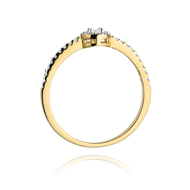 Gold Ring 585 mit Diamant Diamant Diamant 0.19ct