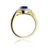 Złoty pierścionek z diamentem EY-274 szafir | ERgold