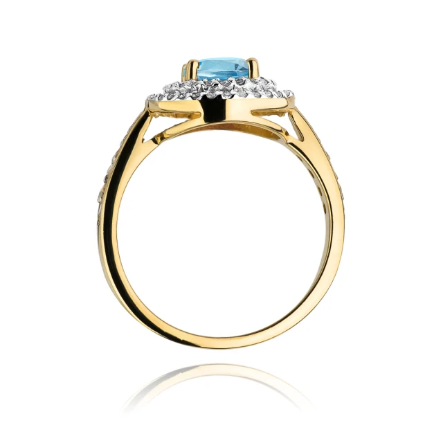 Goldring 585 mit Diamanttopaz 0,80ct