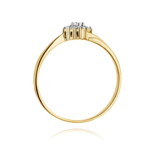 Gold Ring 585 mit Diamant Diamant Diamant 0.09ct