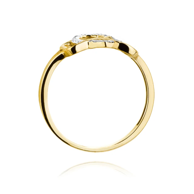 Gold Ring 585 mit Diamant Diamant Diamant 0.06ct