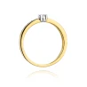 Złoty pierścionek z diamentem EY-288 0,13ct | ERgold