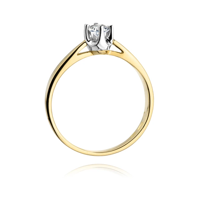 Gold Ring 585 mit Diamant Diamant Diamant 0.20ct