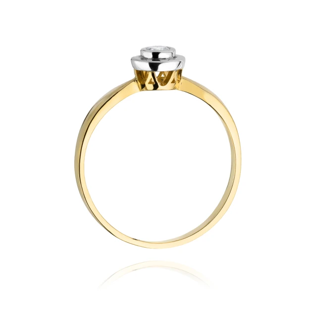 Gold Ring 585 mit Diamant Diamant Diamant 0.15ct