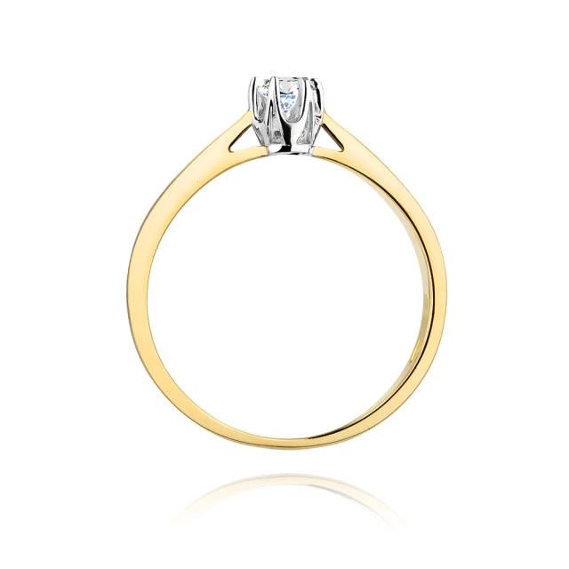 Gold Ring 585 mit Diamant Diamant Diamant 0.12ct