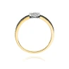 Złoty pierścionek z diamentem EY-297 białe brylanty 0,05ct | ERgold