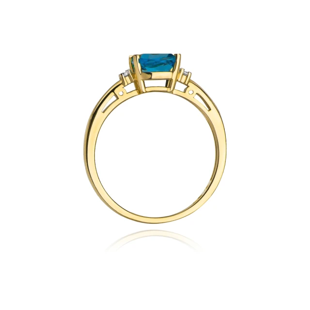 Goldring 585 mit Diamanttopaz 0,70ct