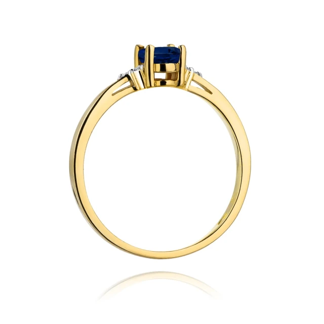 Goldring 585 mit Diamant Saphir 0,70ct