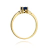 Złoty pierścionek z diamentem EY-301 szafir | ERgold