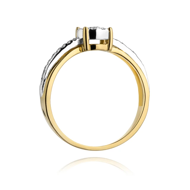 Gold Ring 585 mit Diamant Diamant Diamant 0.25ct