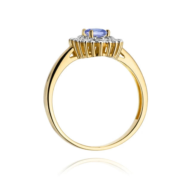 Gold Ring 585 mit Diamant Tansanit 0,40ct