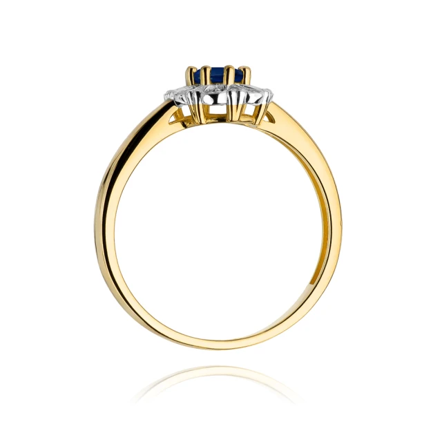 Goldring 585 mit Diamant Saphir 0,70ct