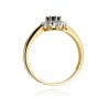 Złoty pierścionek z diamentem EY-304 szafir | ERgold
