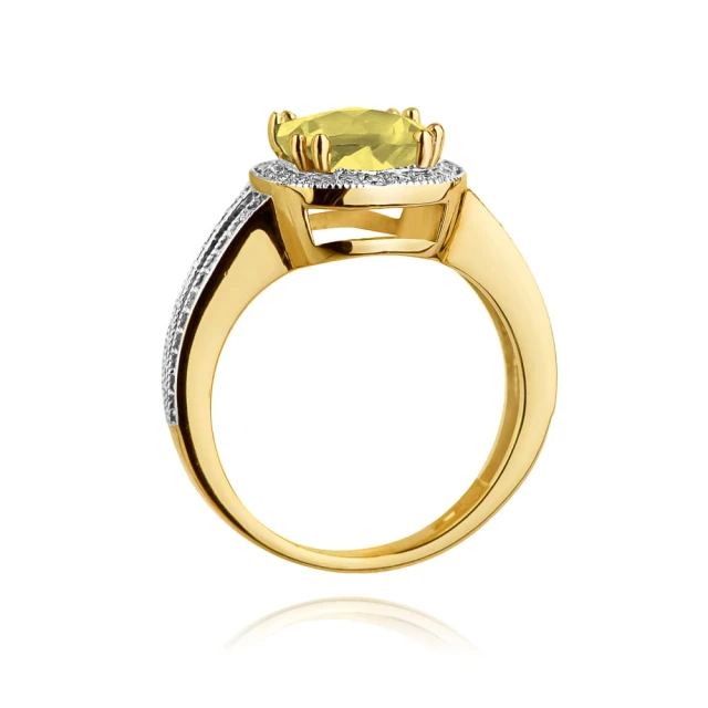Gold Ring 585 mit Zitronendiamant 2,00ct