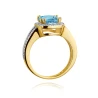 Złoty pierścionek z diamentem EY-307 topaz | ERgold