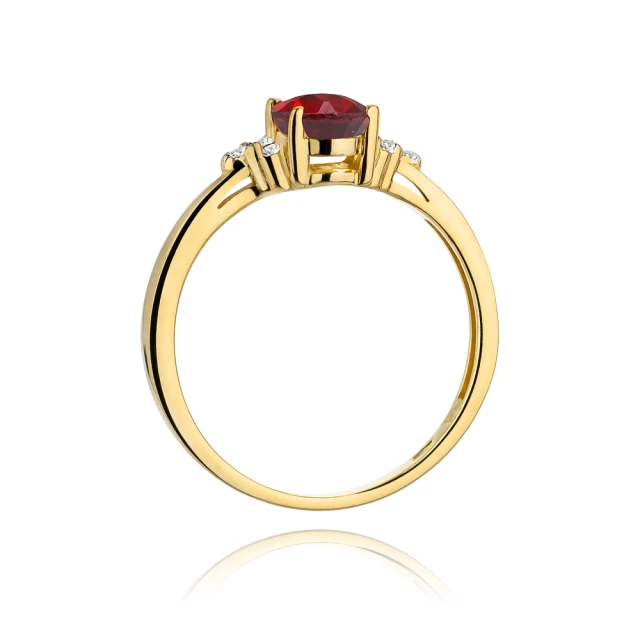 Gold Ring 585 mit Diamant Rubin 1,00ct