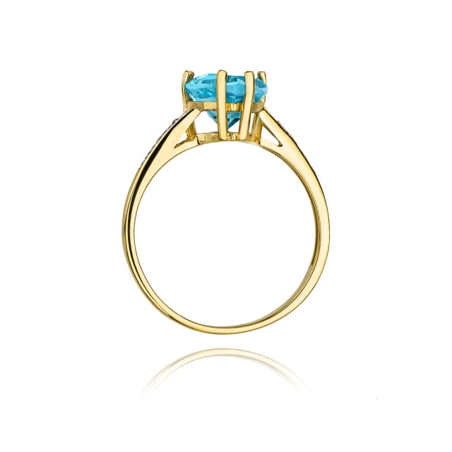 Gold ring 585 mit diamanttopaz 1,20ct