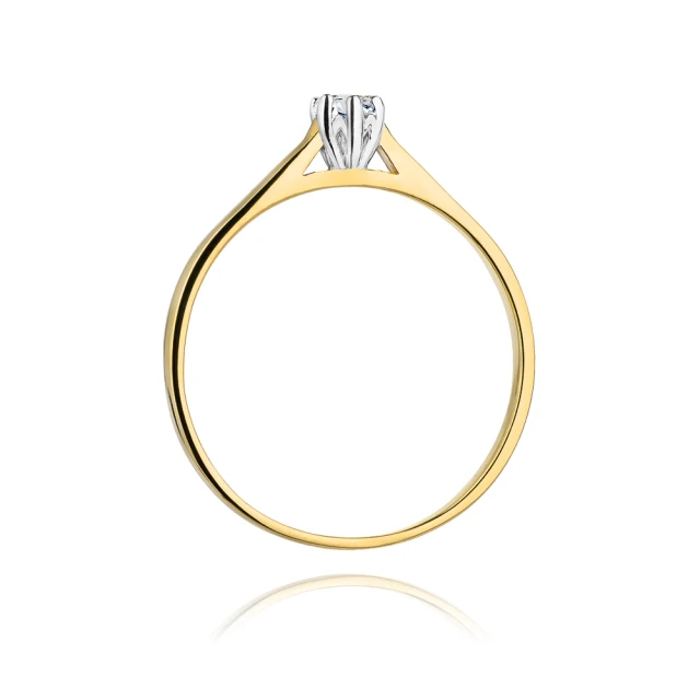 Gold Ring 585 mit Diamant Diamant Diamant 0.09ct