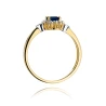 Złoty pierścionek z diamentem EY-312 szafir | ERgold